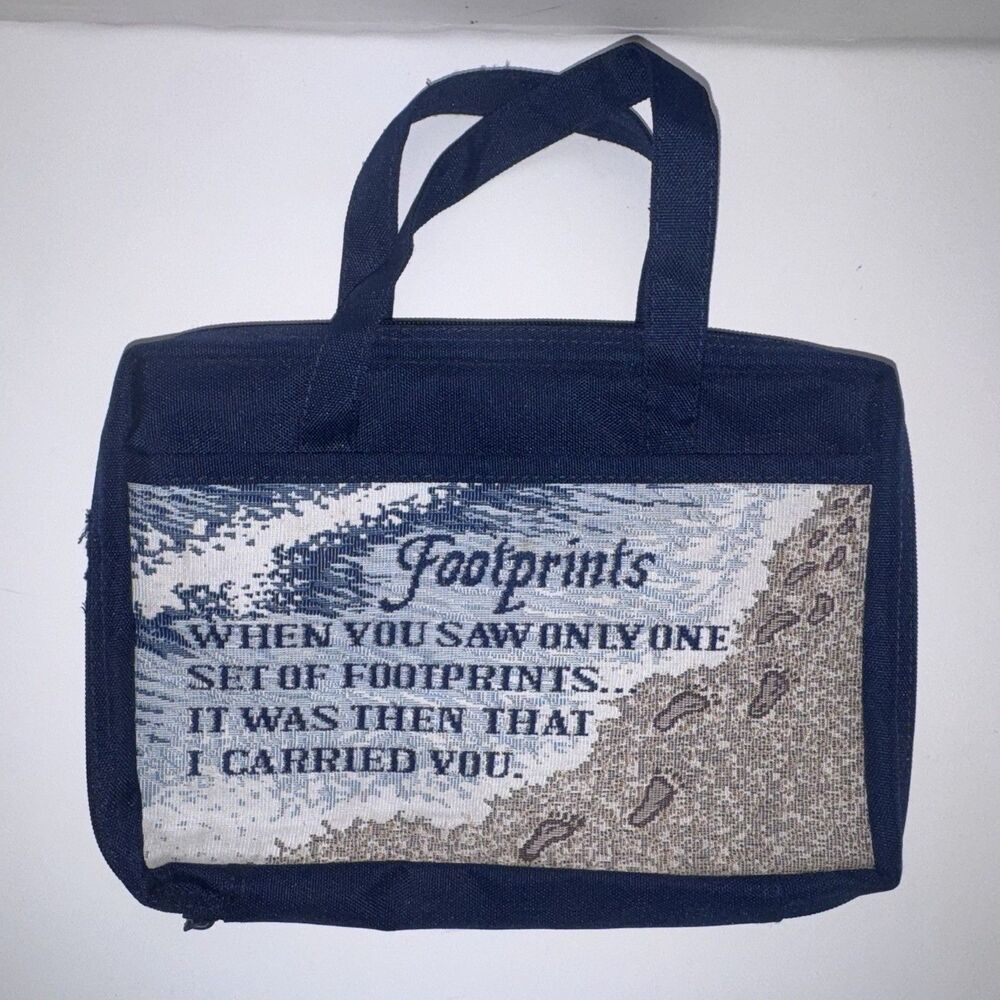 Inspirio Footprints Bible Cover Margaret Fishback Powers Zondervan 11” Vintage